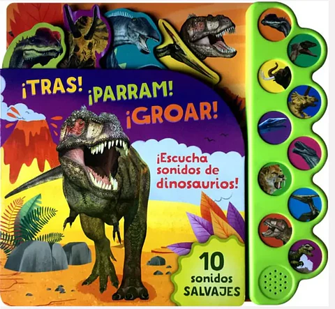 Libro infantil Sonidos de Dinosaurios 10 Sonidos Salvajes