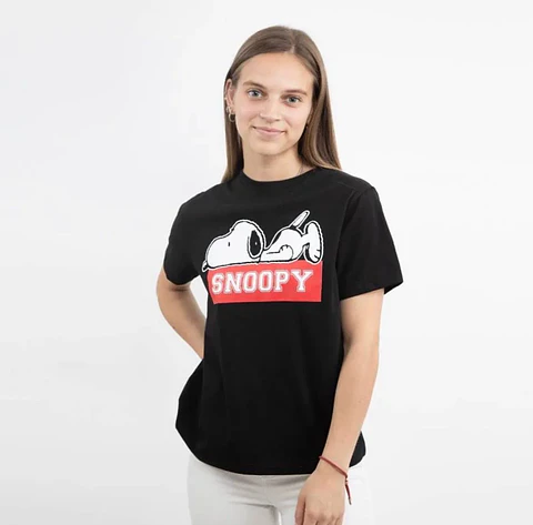 Polera Mujer Algodon Snoopy