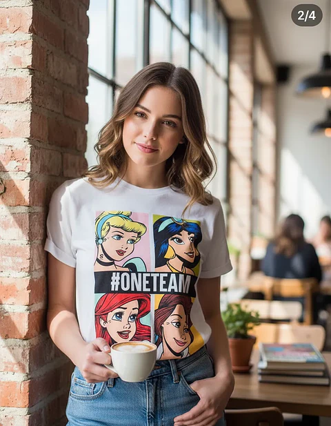 Polera Princesas Mujer 