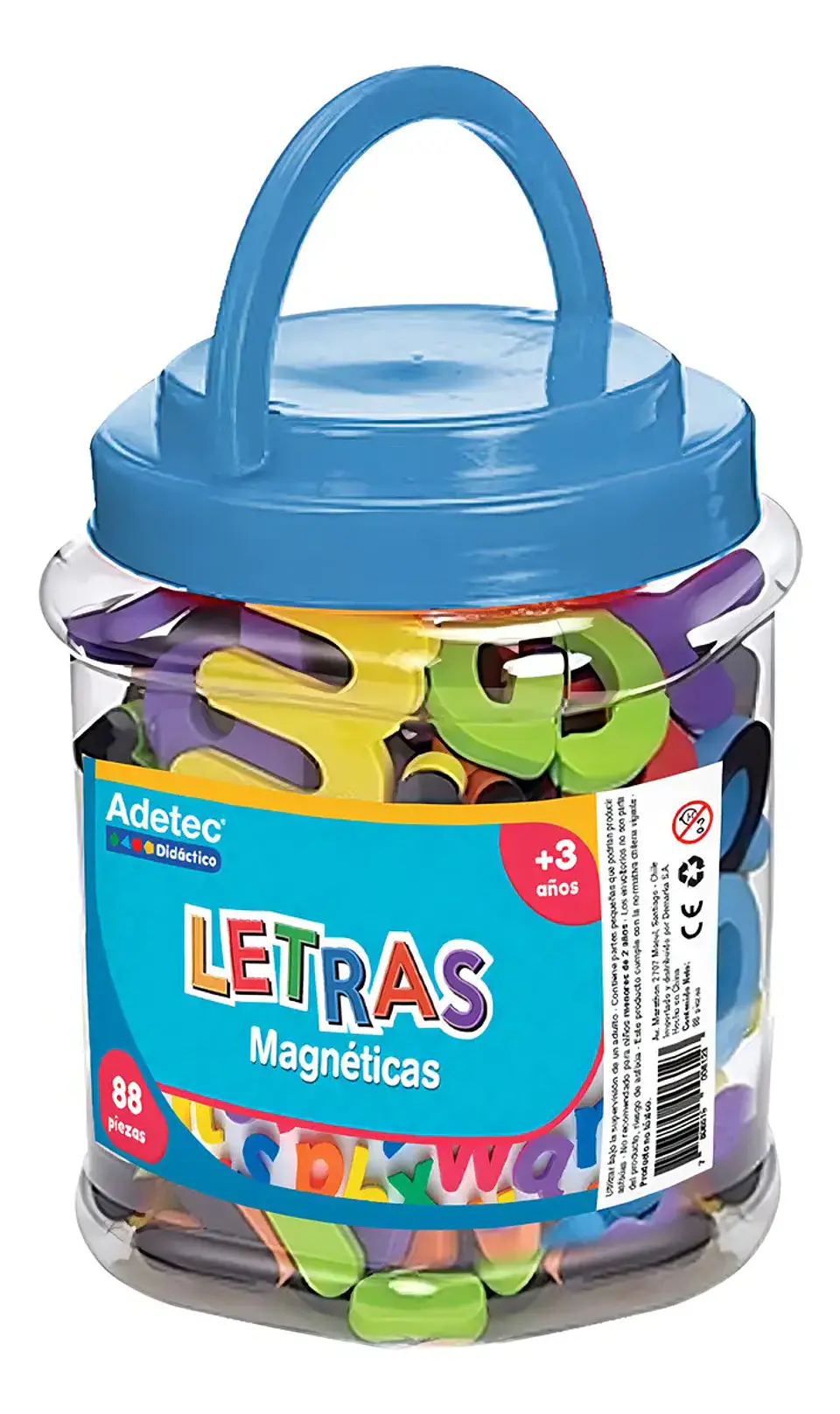 Letras Magnéticas Minúsculas Eva Foam 88 Piezas Multicolor 6cm 1