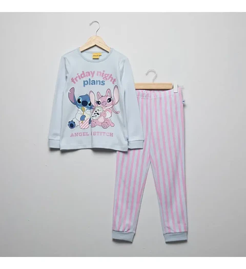 Pijama Stitch Niña Algodón