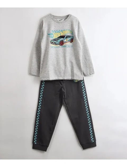 Pijama Hot Wheels Niño Algodón Afranelado