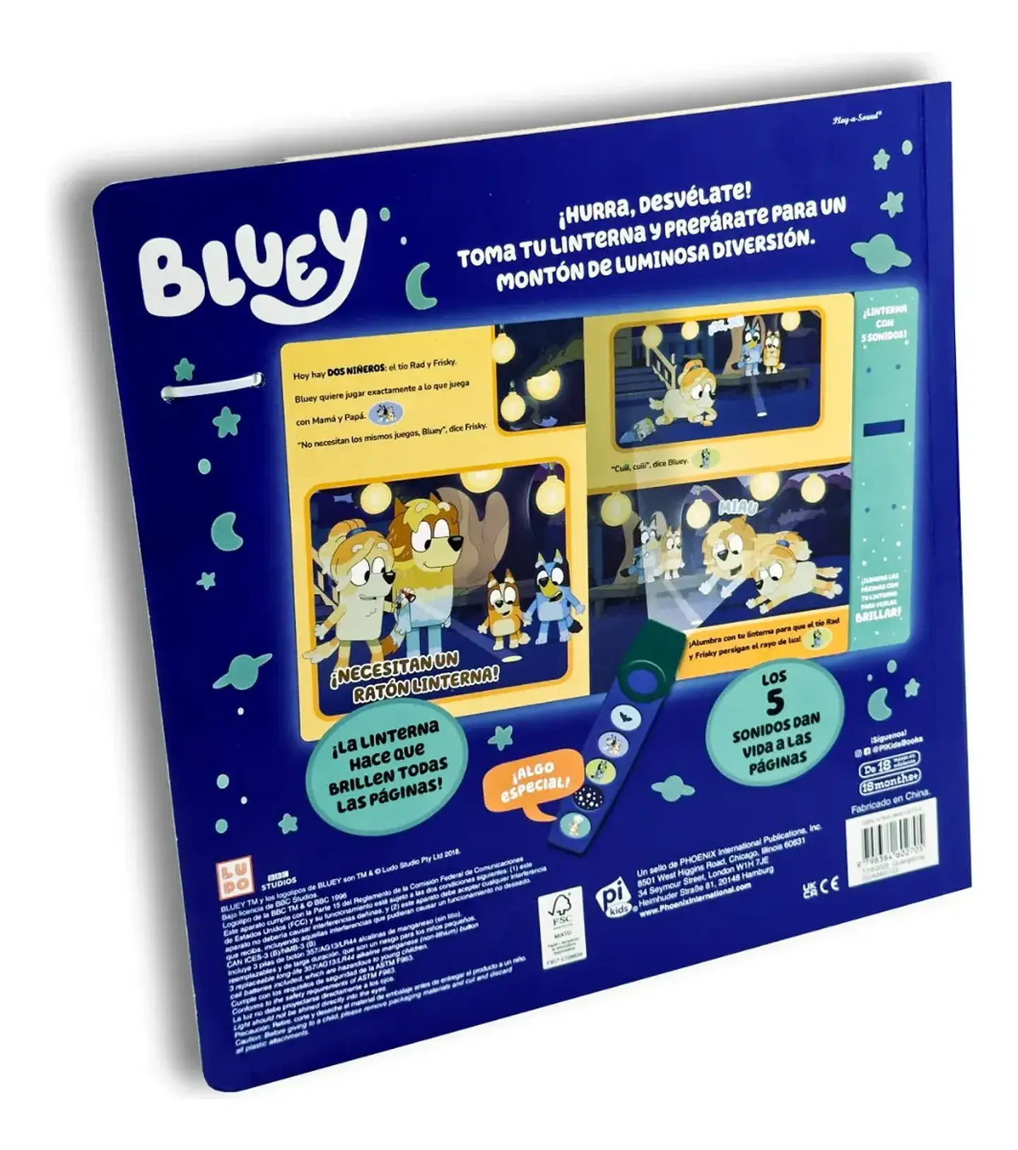 Libro Bluey Ohh que brillante con linterna 3