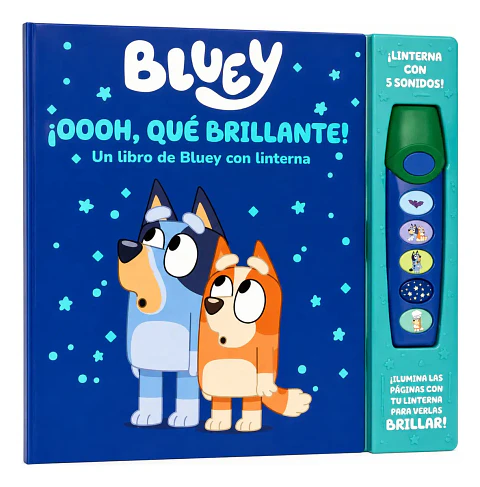 Libro Bluey Ohh que brillante con linterna