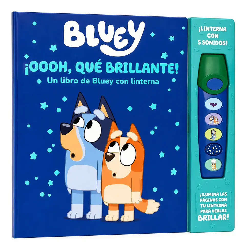 Libro Bluey Ohh que brillante con linterna 1