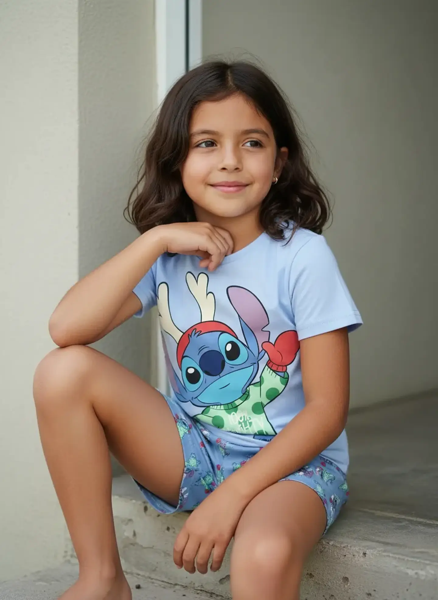 Pijama Stitch Navidad Niña 2