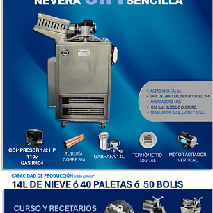 NEVERA 3N1 SENCILLA PARA 14 LITROS