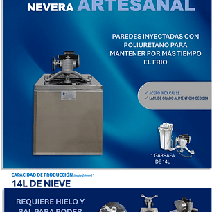 NEVERA HIELO Y SAL 14 LITROS