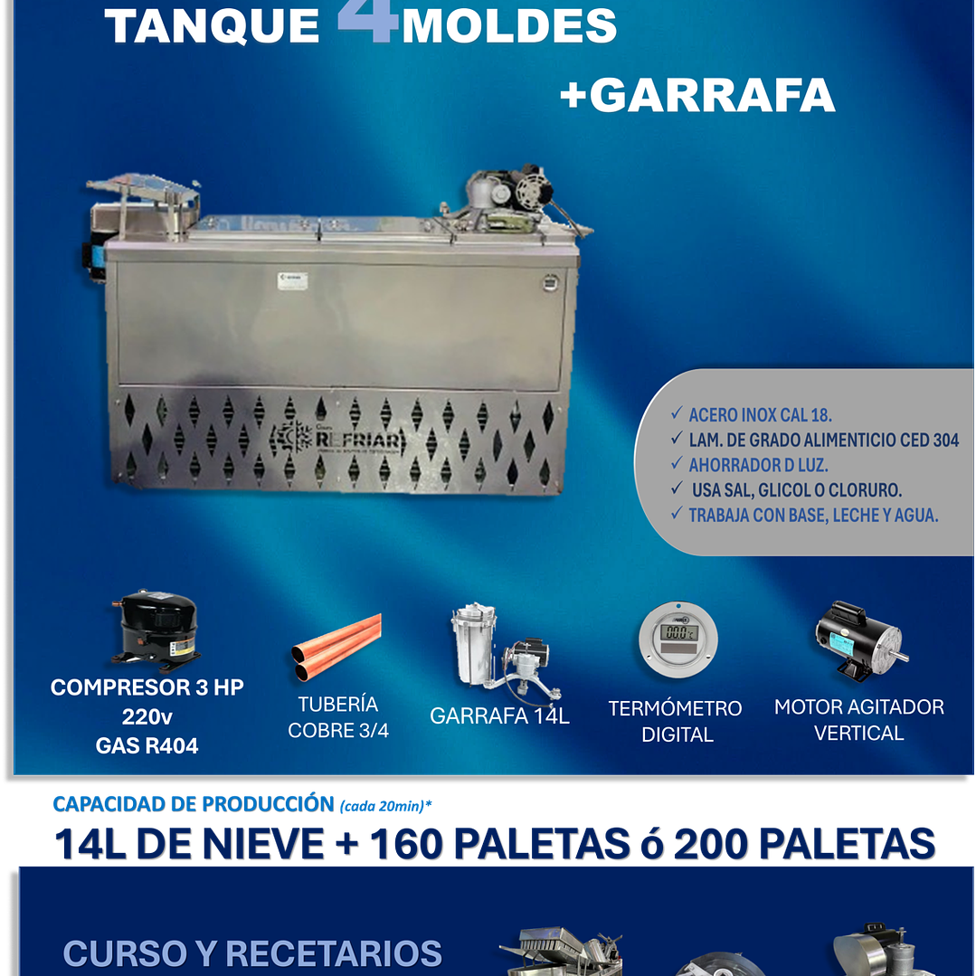 TANQUE CUATRO MOLDES MAS GARRAFA 5