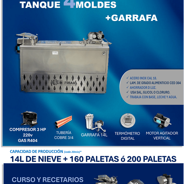 TANQUE CUATRO MOLDES MAS GARRAFA 5