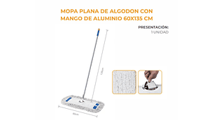 Mopa seca AILEDA tipo avión 60 cm. completa