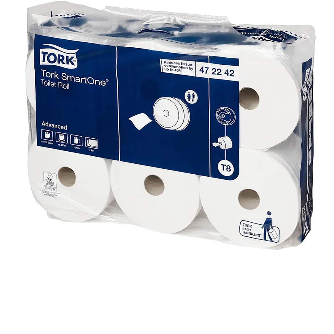  TORK SmartOne papel higiénico doble hoja 6x225 Mts              1