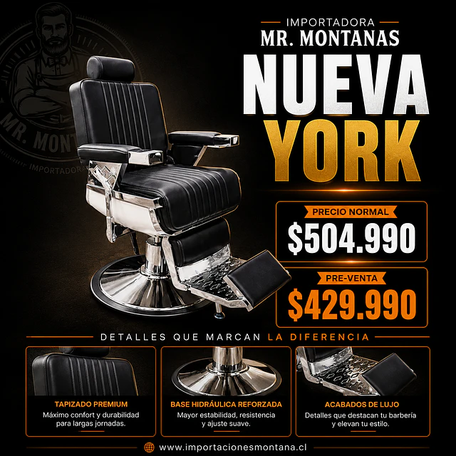 Sillón de Barbería Nueva York