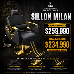 Sillón Reclinable de Peluquería Milán