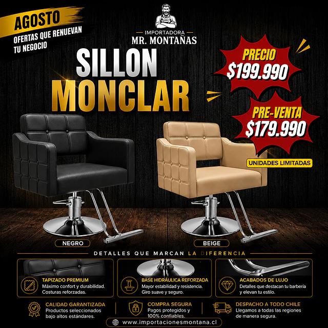 Sillón de Peluquería Monclar