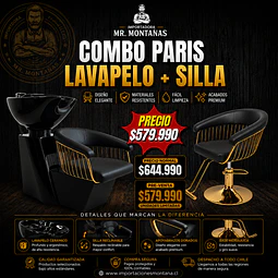 Combo Paris: Lavapelo + Sillón de Peluquería