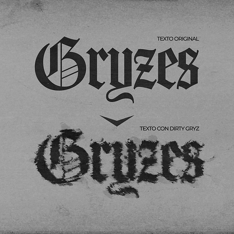 DIRTY GRYZ: ACCIONES DE EFECTO GRUNGE