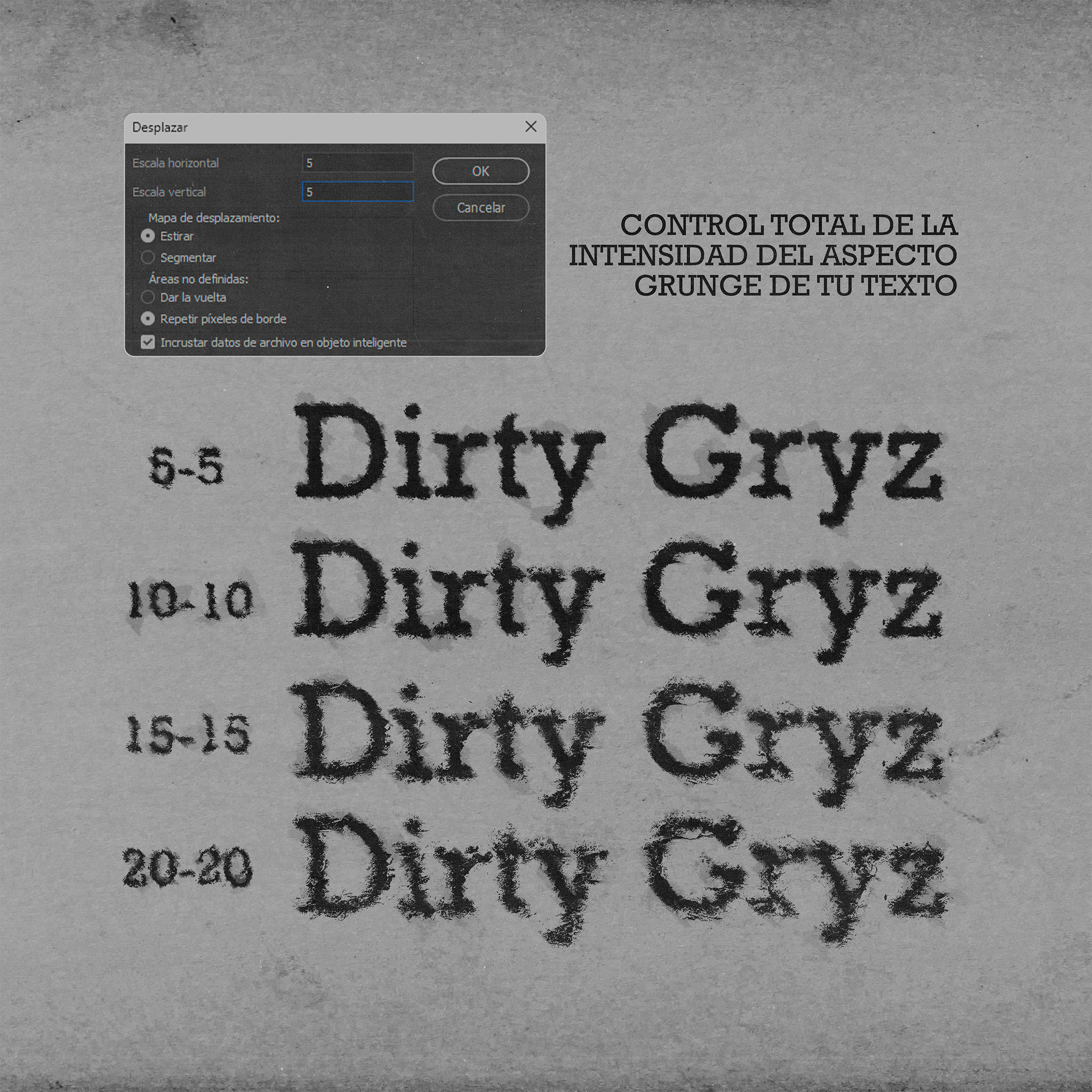 DIRTY GRYZ: ACCIONES DE EFECTO GRUNGE 4