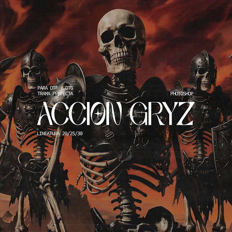 ACCION GRYZ: ACCIÓN DE SEMITONOS PARA DTF/DTG