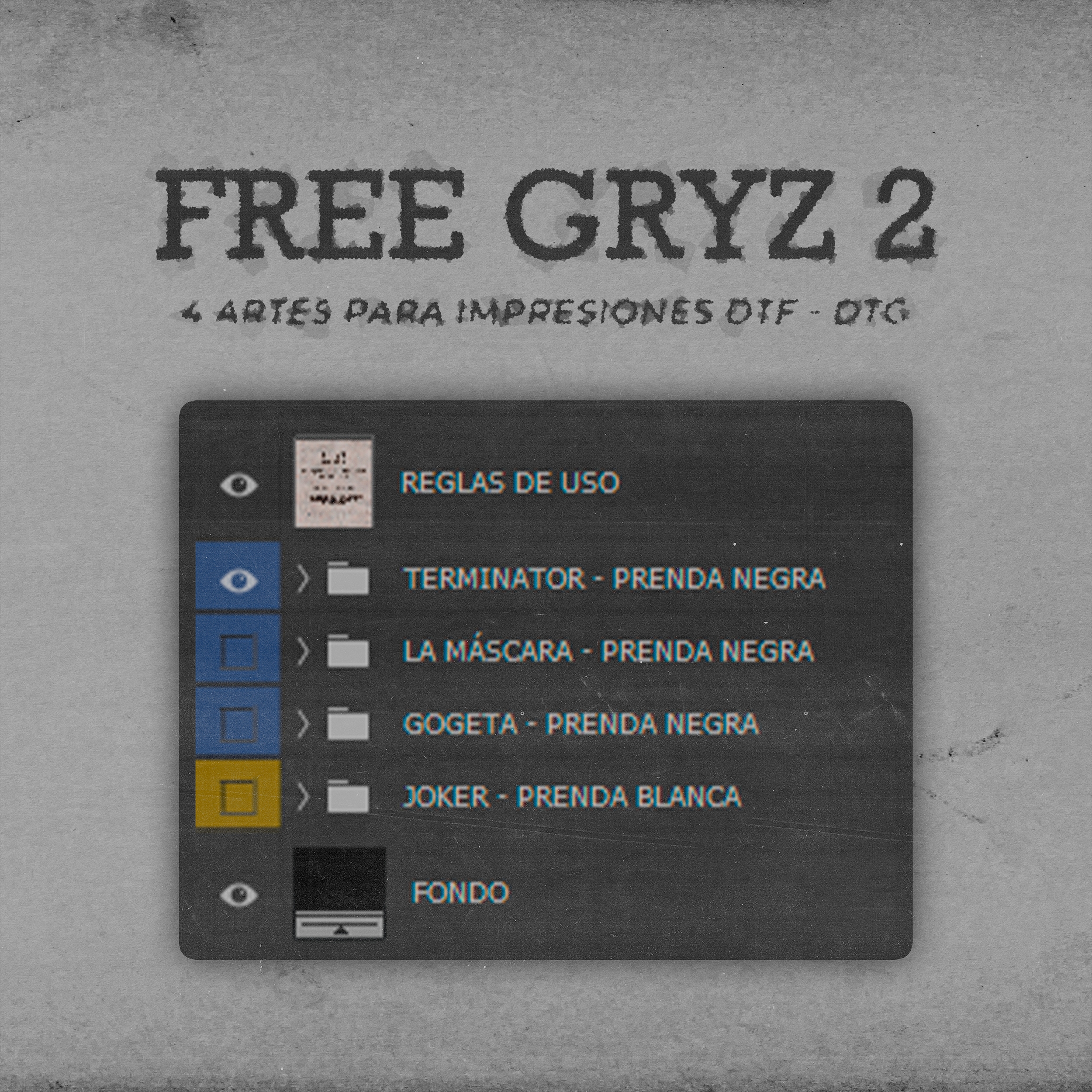 FREE GRYZ 2: ARTES DTF - DTG GRATIS 1