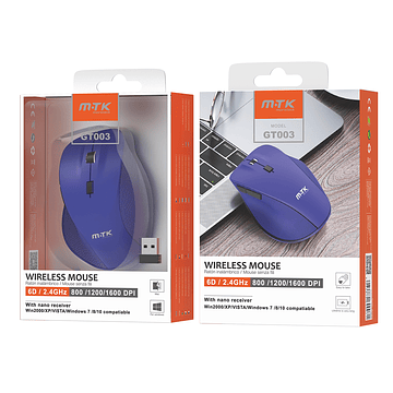 Mouse Inalambrico One Plus Gt003 Azul