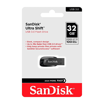 Pendrive Sandisk Ultra Shift 32GB USB 3.0 100MB/s