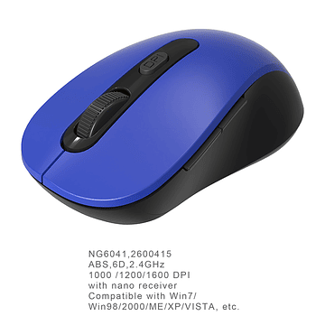 One Plus Mouse Inalambrico Azul Ng6041