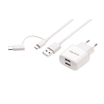 Cargador Dusted 12W Cable Micro USB y tipo C