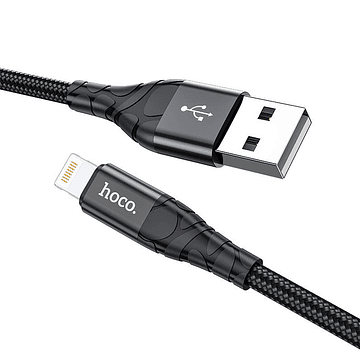 Cable Hoco DU02 Plus USB a Lightning 2m Negro