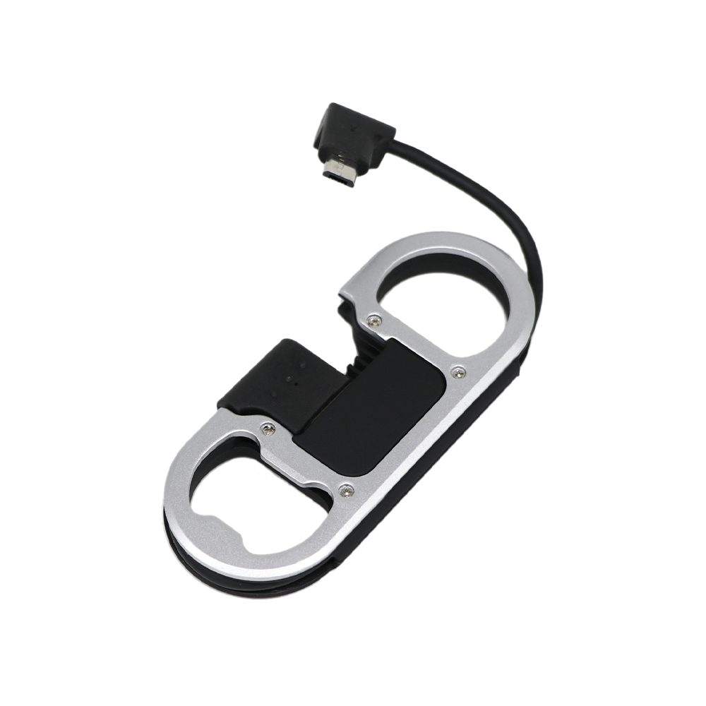 Dusted Llavero Multifuncional con Cable Micro USB negro