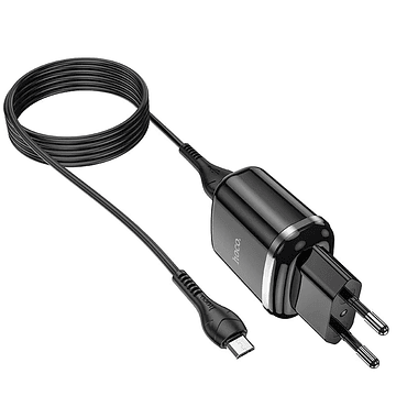 Cargador Hoco N4 Aspiring Micro USB Doble Puerto Negro