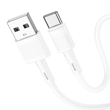 Cable Hoco X83 Victory USB A tipo C 1m 3A Blanco