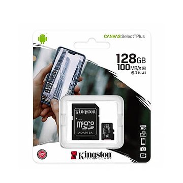 Tarjeta de Memoria Kingston Micro SDXC 128GB Clase 10 Full HD