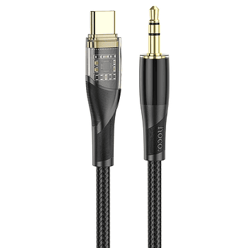 Hoco Cable Audio UPA25 Transparent Discovery Tipo C Negro