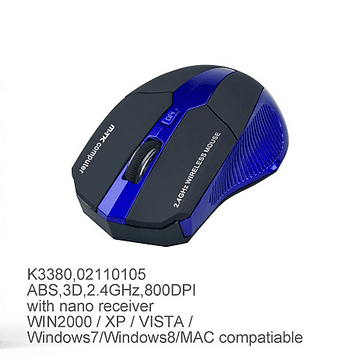 One Plus Mouse Inalambrico Azul K3380