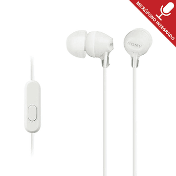 Audifonos Sony MDR EX15APB in Ear Jack 3.5mm Blanco