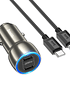 Cargador para Auto Hoco Z48 Tough 40W USB C a USB C Gris