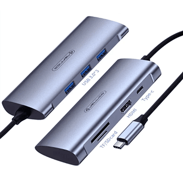 Hub Jellico PD HU-71 7 en 1 USB3.0x3 SD MicroSD PD HDMI