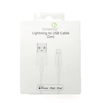 Cable Fonemax MFI USB A a Lightning 1m Blanco