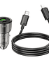 Cargador de Auto Hoco Z52 PD38W Dual USB Cable C a Lightning