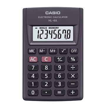 Calculadora Casio HL4A Negro