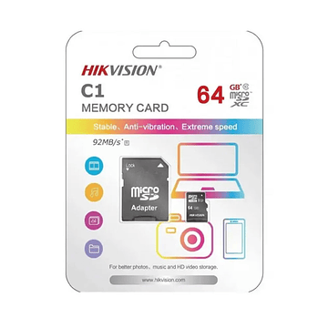 Tarjeta de Memoria MicroShdc Hikvision Hs Tf C1 64GB Clase10