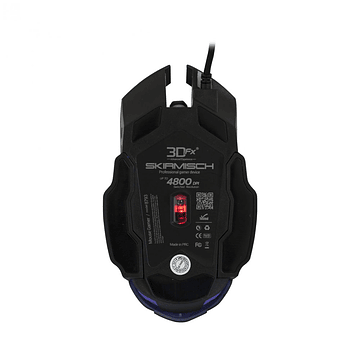 Mouse Gamer 3DFX Skirmish 6 botones 4800DPI USB Negro