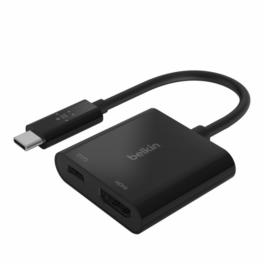 Adaptador Belkin USB C a HDMI + Adaptador de carga 60w PD