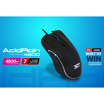 Mouse Gamer 3DFX AcidRain 8792 7 botones 4800DPI USB
