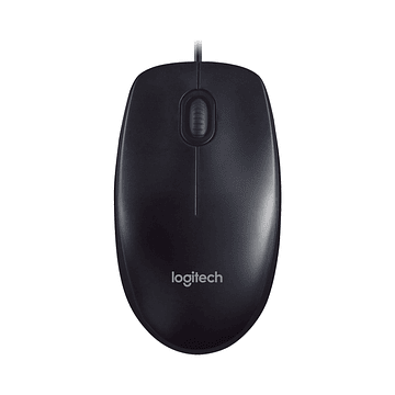 Logitech Mouse Optico HD con cable M90 Negro