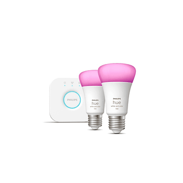 Pack 2 ampolletas Philips HueWCA 9W A60 E27 Blanco y Color