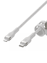 Cable Belkin Pro Flex USB C a Ligthing 3mt Blanco