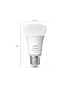 Ampolleta Philips HueWCA 9W A60 E27 Blanco y Color