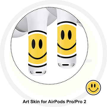 Sticker Autoadhesivo para Audifonos Airpods Pro-Pro2 Smile